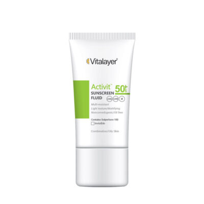 ضد آفتاب اکتیویت بی رنگ پوست چرب ویتالیرSPF50