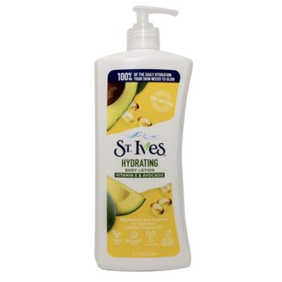 لوسیون بدن stives مدل hydrating vitamin E & Avocado حجم ۶۲۱ میل