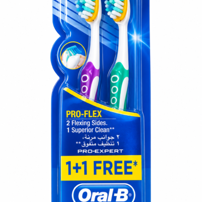 مسواک اورال بی مدل Pro-Flex Oral B Pro Expertبا برس نرم بسته ۲ عددی